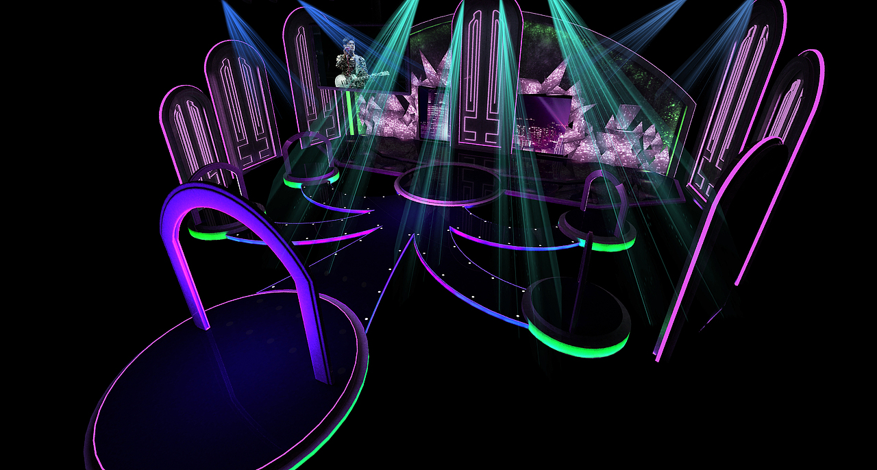 舞台3dsmax全景图