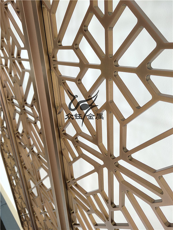 装饰铝板雕花隔断 酒店安装大摆件铝艺雕刻屏风
