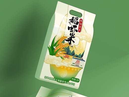 手绘大米包装社区大米包装