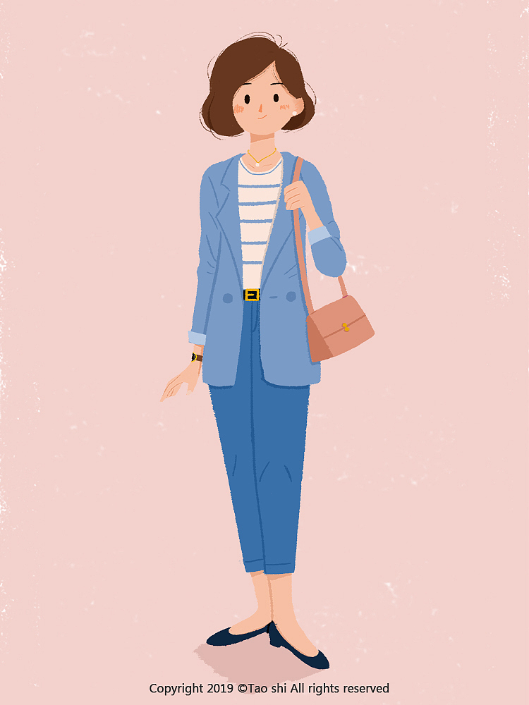春季穿搭（图ZMTUxNDM1MTg0） - 商业插画 - 站酷设计师陶莳Taoshi原创素材 - 站酷ZCOOL