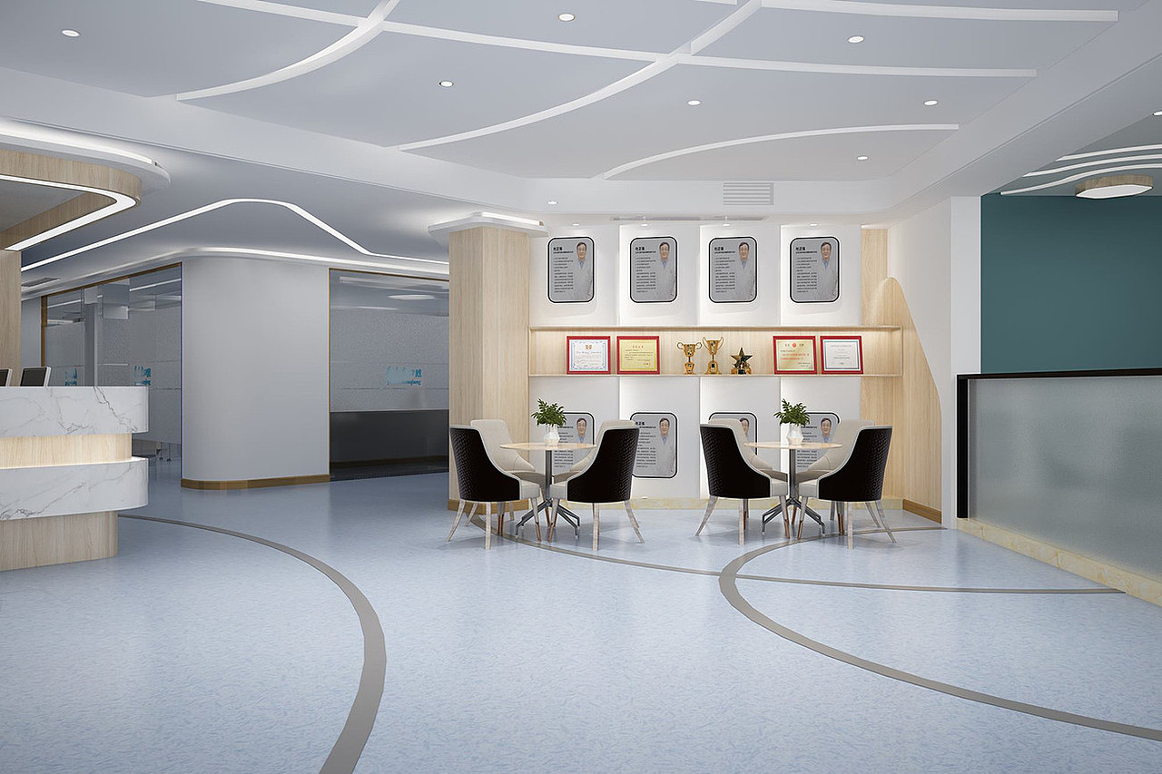 口腔门诊部设计|牙科门诊部设计|400㎡的现代暖调风格