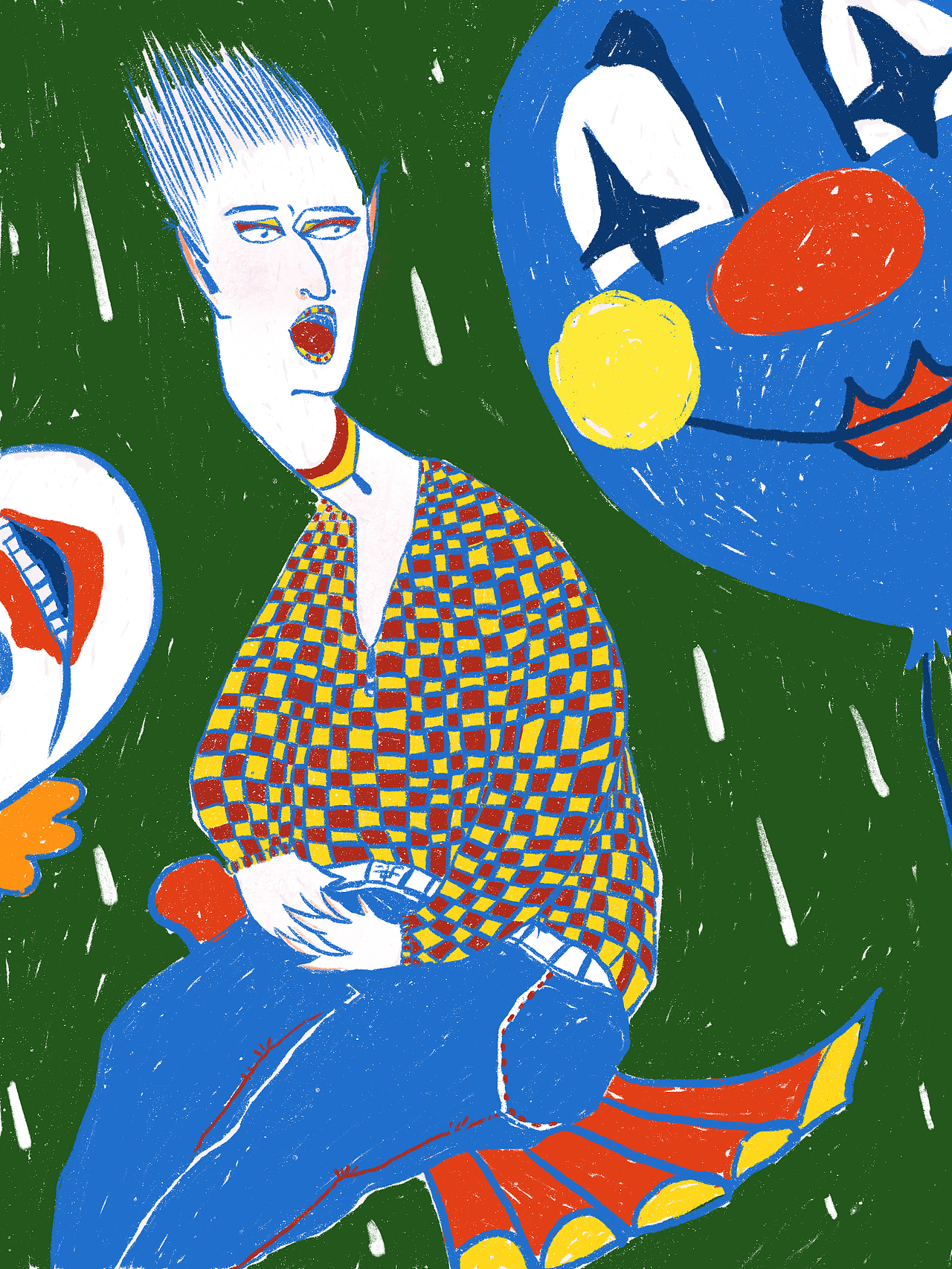 疯子|插画|创作习作|wenlingxie_原创作品-站酷zcool