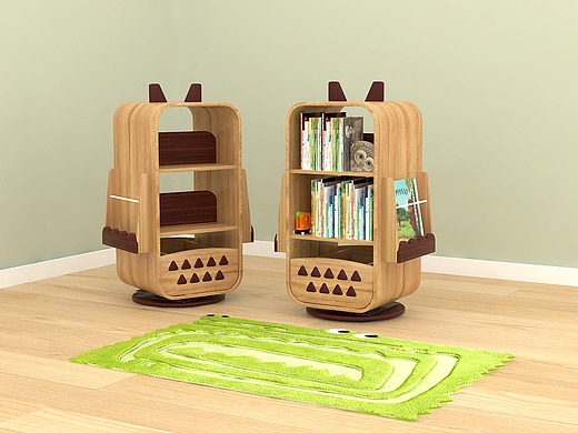 家庭绘本馆-亲子阅读旋转书架项目