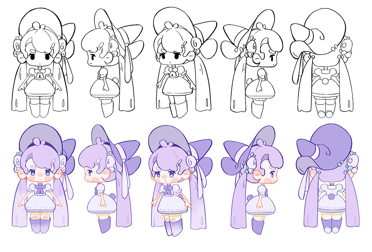 Q版人设练习（图ZMjY2MDYzMjQ0） - 创作习作 - 站酷设计师阿酒酱香饼原创素材 - 站酷ZCOOL