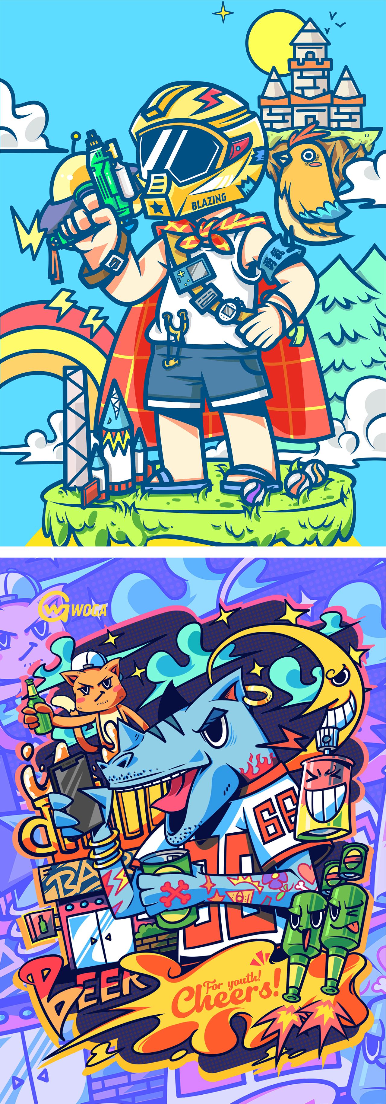 一些作品（图ZMzI4MTA0NjQ0） - 商业插画 - 站酷设计师群海wooga原创素材 - 站酷ZCOOL