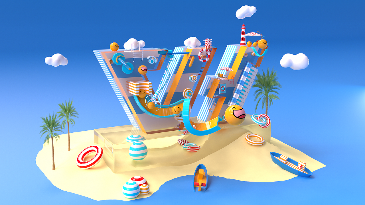 海岛乐园（图ZMzAyODcwNDYw） - 其他三维 - 站酷设计师他曾叫做贾文和原创素材 - 站酷ZCOOL