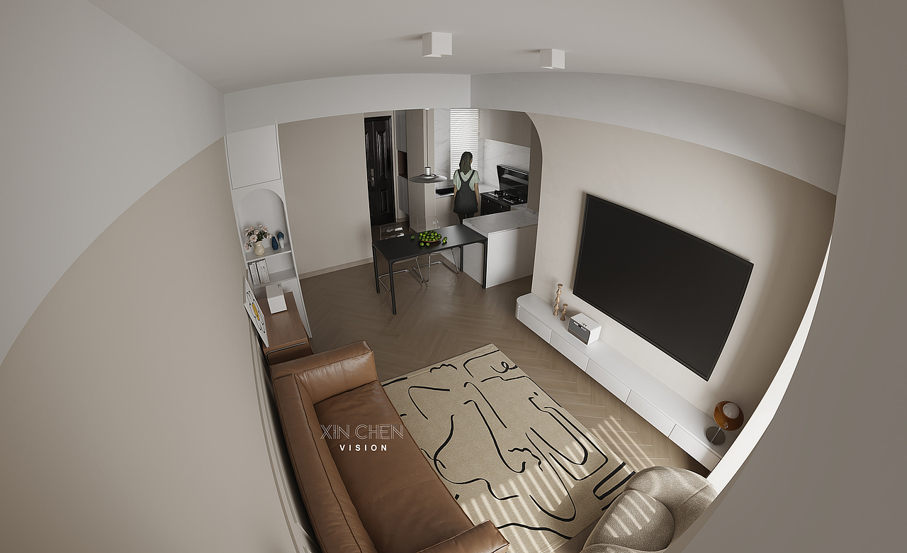 现代客餐厅（图ZMzA2MjQ1MTQ0） - 家装设计 - 站酷设计师XINCHENvision原创素材 - 站酷ZCOOL