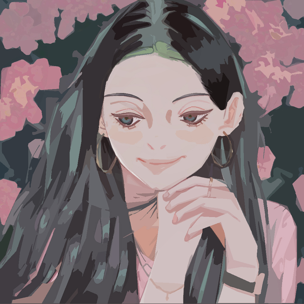 二次元扁平风格头像