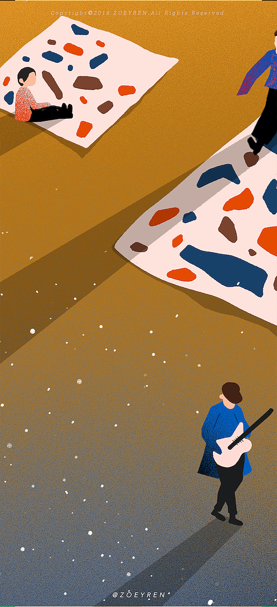 五米长卷，手绘阿那亚 | 秋天我们沉思，冬天我们恋爱（图ZMjA5NDU0ODky） - 商业插画 - 站酷设计师ZoeyRen原创素材 - 站酷ZCOOL