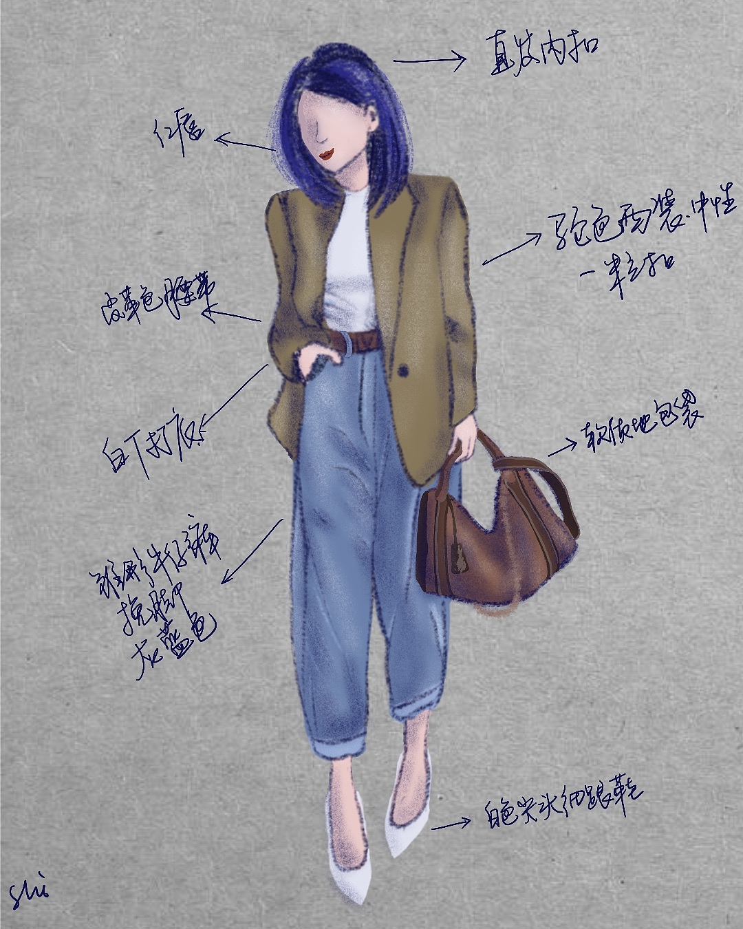 日常气质穿搭（图ZMjU2ODAyMzMy） - 商业插画 - 站酷设计师插画BoNanCible原创素材 - 站酷ZCOOL