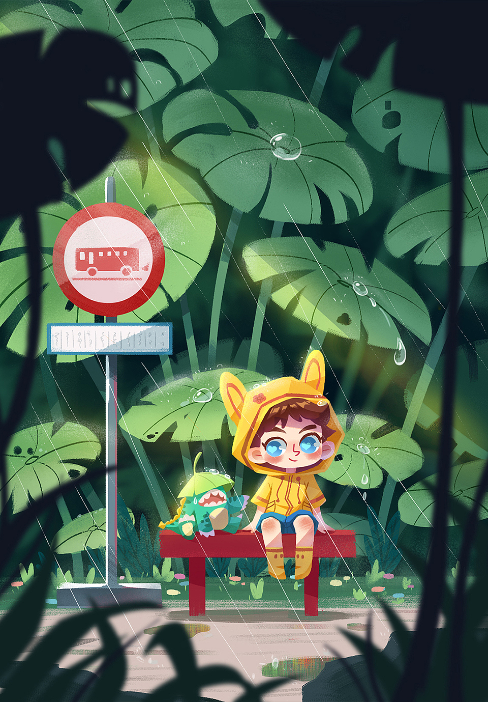 和小恐龙的旅行（2）（图ZMjQxMDAwNjMy） - 儿童插画 - 站酷设计师Kenna_华子原创素材 - 站酷ZCOOL