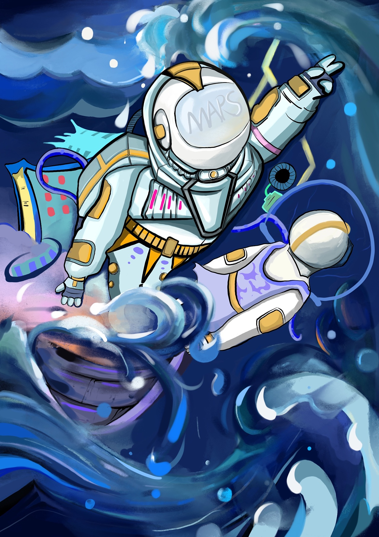 宇航员动漫人物 梦幻图片