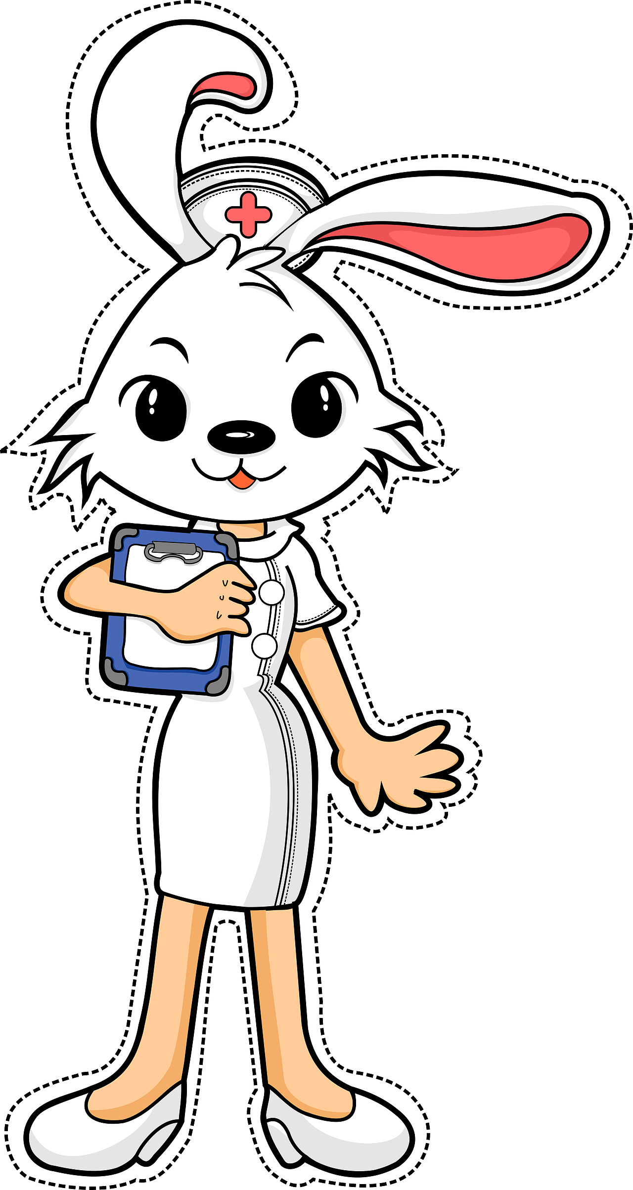 生肖里的兔,职业是护士,能够安抚人们受伤的心灵.