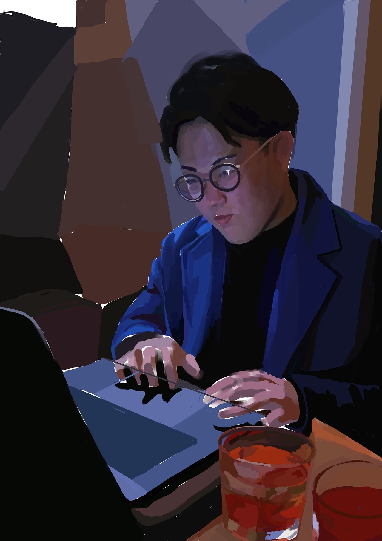 自画像（图ZMTg1NDQ0NjA4） - 创作习作 - 站酷设计师澄明澄明原创素材 - 站酷ZCOOL