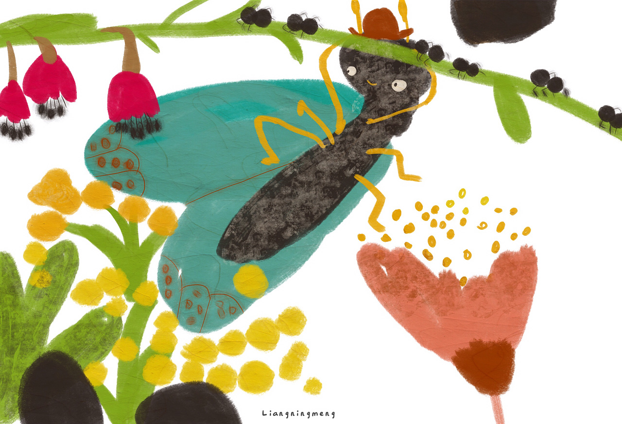 落雨大水浸街|插画|儿童插画|梁柠檬梁柠檬 - 原