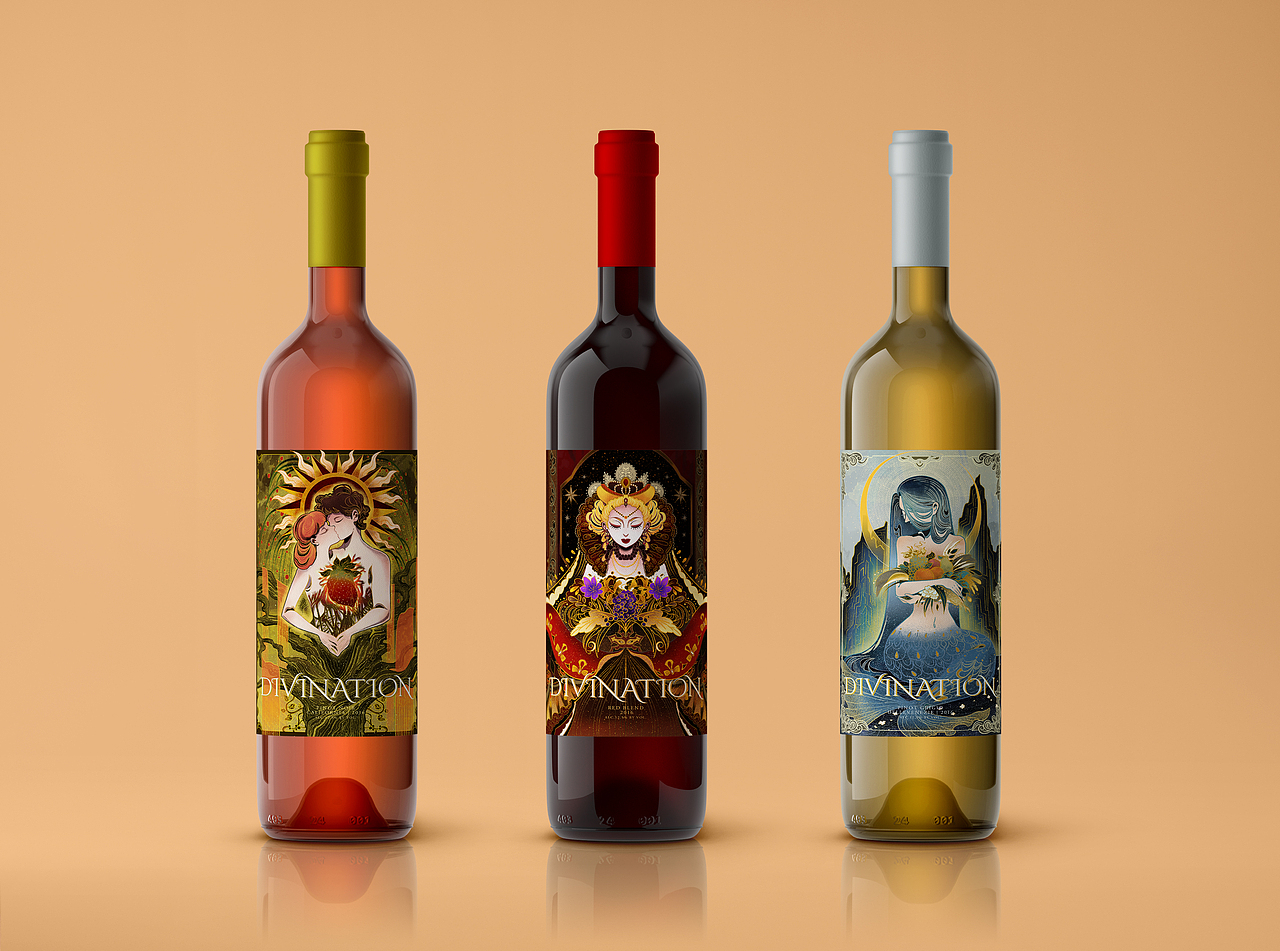 Divination 酒瓶包装插画