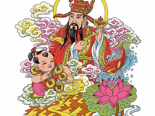 《财神、童子与丝路黄金茶》