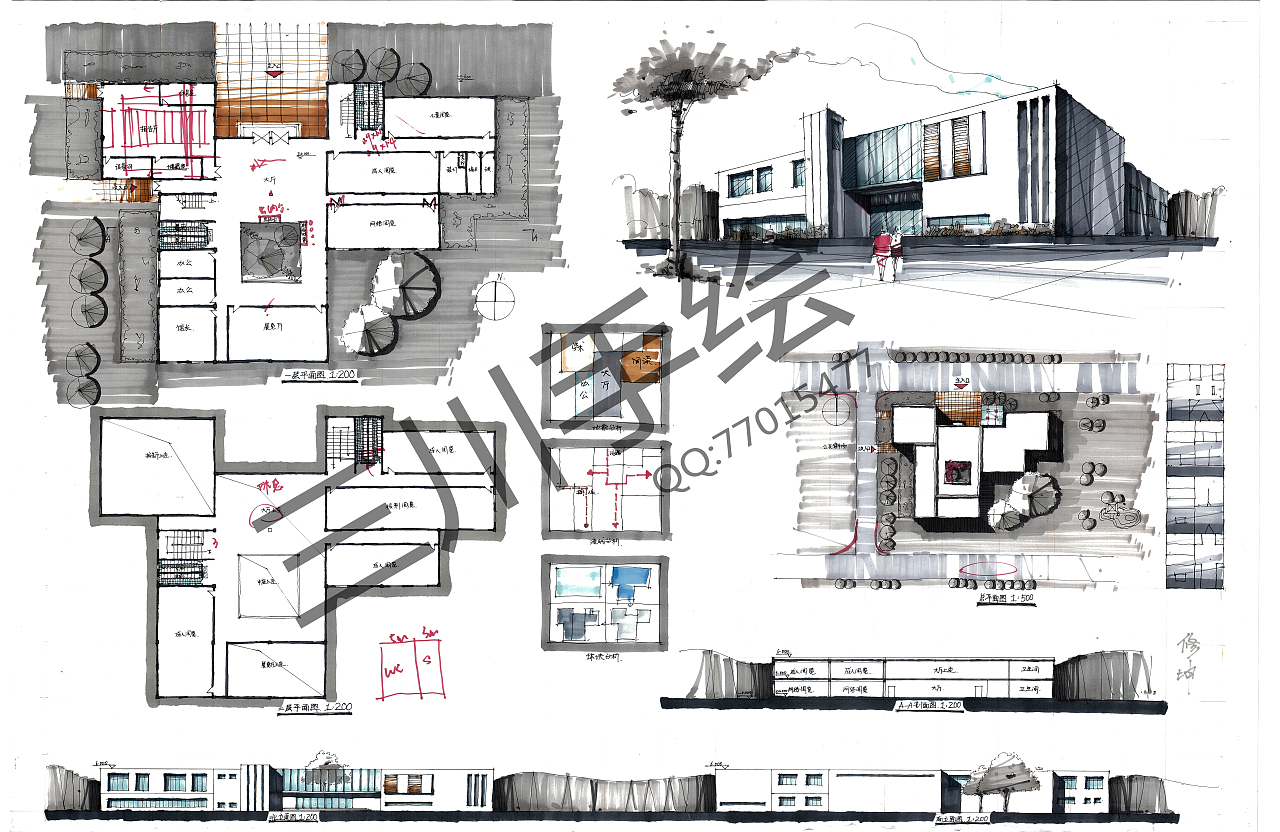 三川手绘快题设计（图ZMTk2NTA0MDQ=） - 建筑设计 - 站酷设计师三川手绘原创素材 - 站酷ZCOOL
