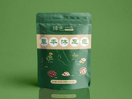 绿色一派-浴足包 包装设计