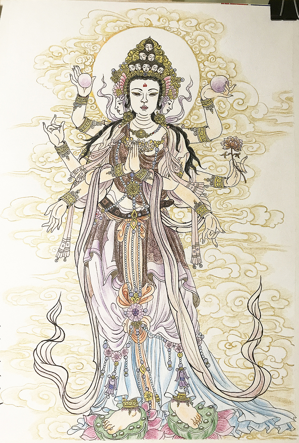 千手观音临摹|插画|创作习作|xiaoguaimoon_原创作品-站酷zcool