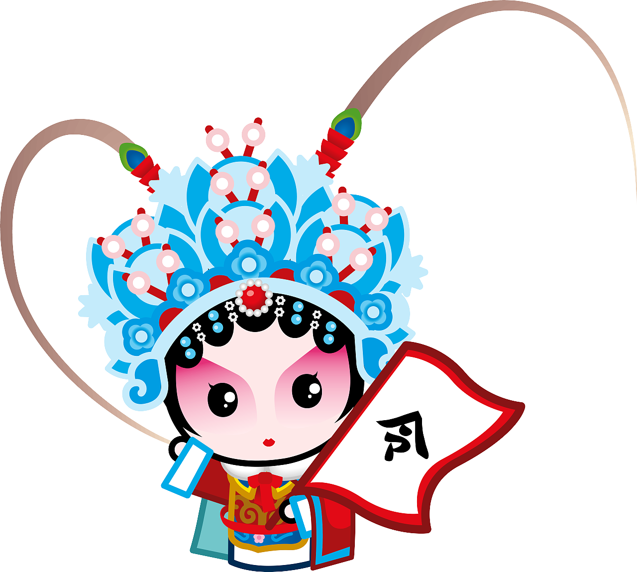 国粹京剧国粹宝贝q版京剧动漫卡通高清大图