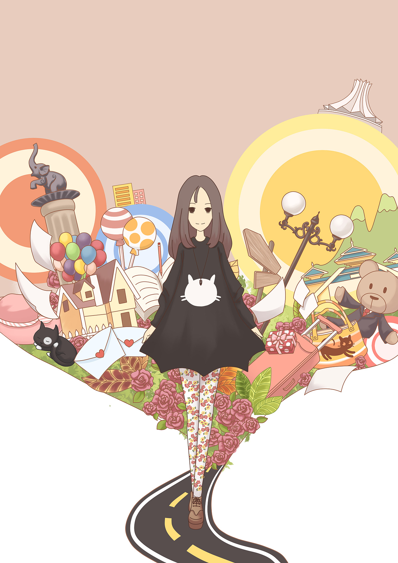 旅行（图ZMjc0MzY3NjQ=） - 商业插画 - 站酷设计师吳Lynn原创素材 - 站酷ZCOOL