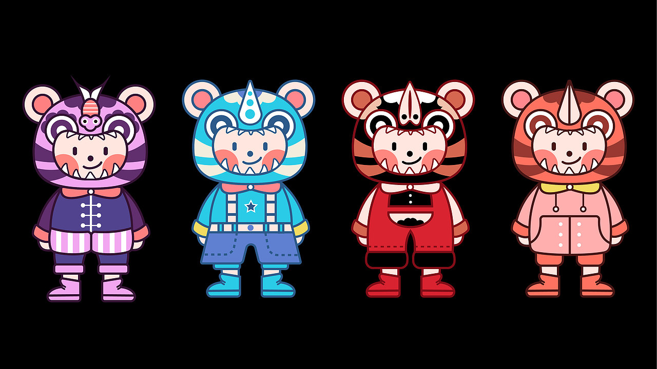 淮阳布老虎IP形象设计（图ZMzI0MDc0MTY0） - 商业插画 - 站酷设计师小毋耗子原创素材 - 站酷ZCOOL