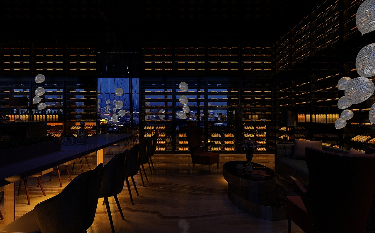 爱乐之城清吧场景氛围布置3d设计效果图