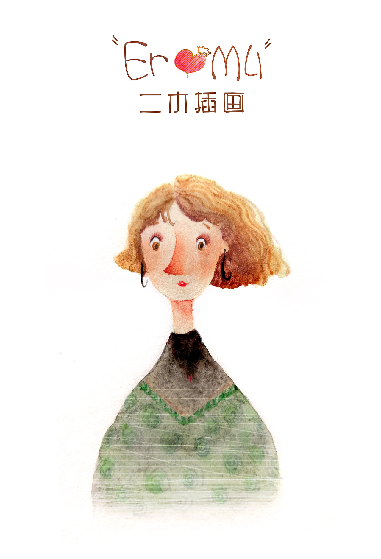 我是傲娇的姑娘（图ZMTYxNTA1MTQ0） - 绘画 - 站酷设计师二木插画原创素材 - 站酷ZCOOL
