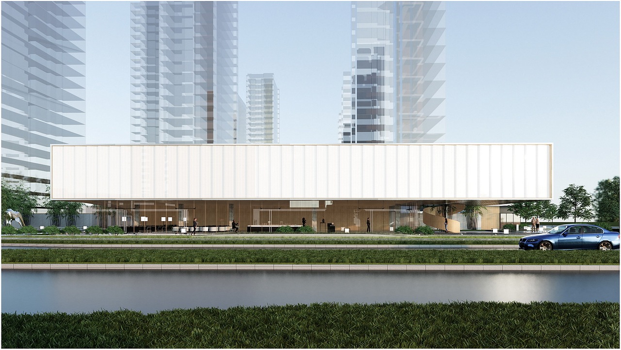 现代美术馆SU模型下载