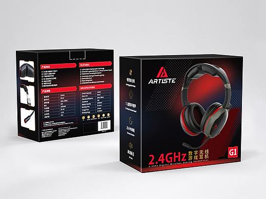 蓝牙游戏耳机电子产品包装（个人主页-ZNDUwNDYzMjg=） - 包装 - 站酷设计师萌小狸原创素材 - 站酷ZCOOL