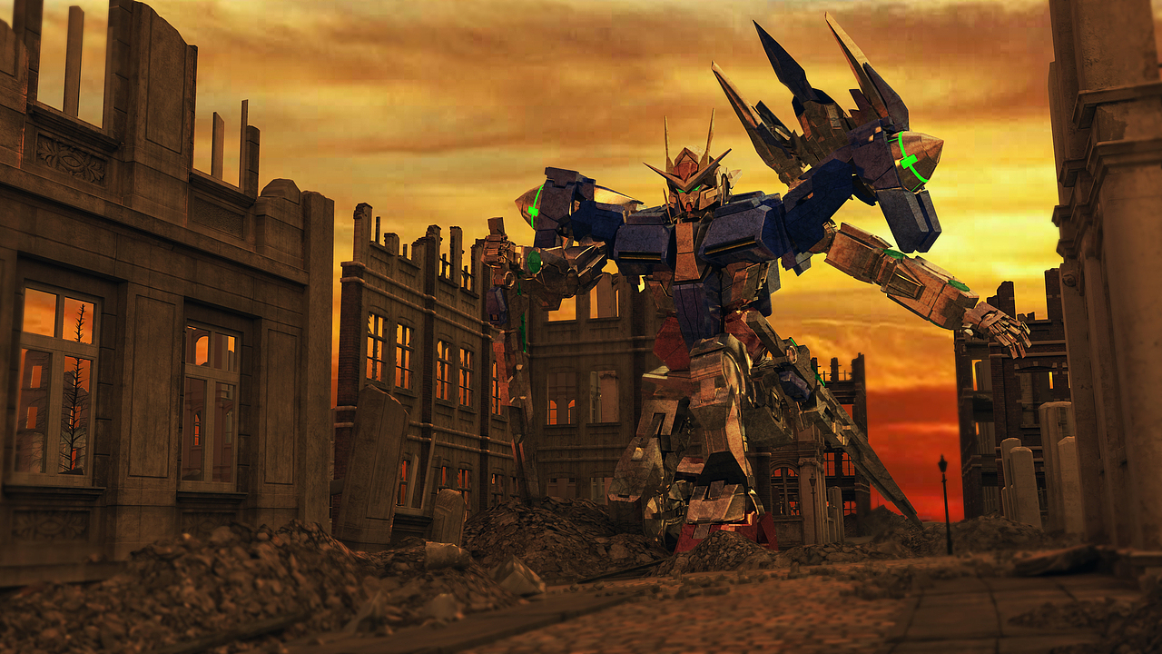 高达00|三维|场景|岳之蓝_原创作品-站酷zcool