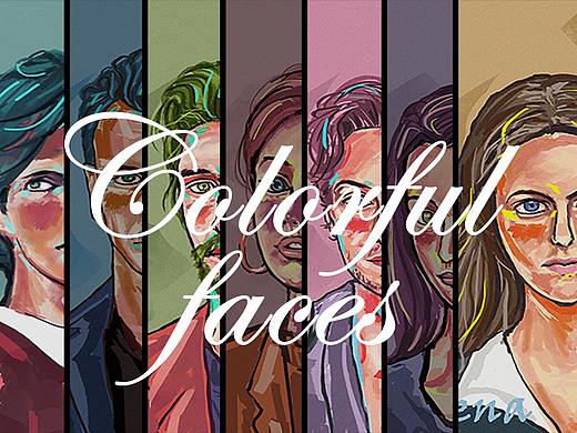 Colorful Faces