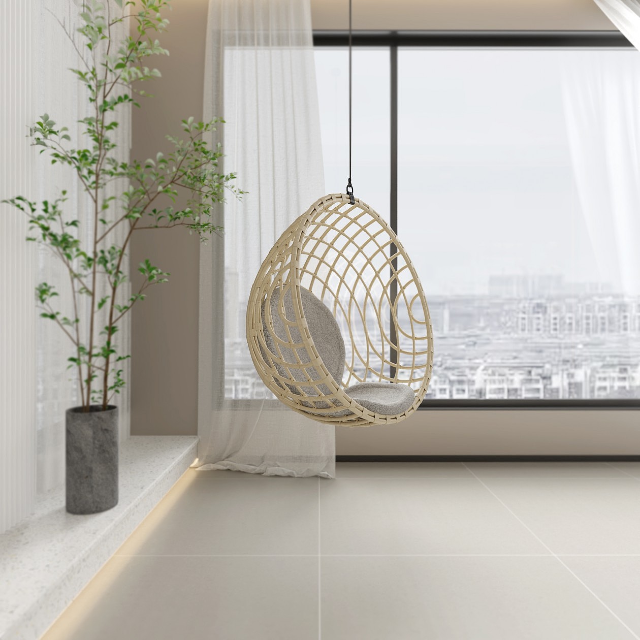 中性色系空间设计 这样的设计很舒服