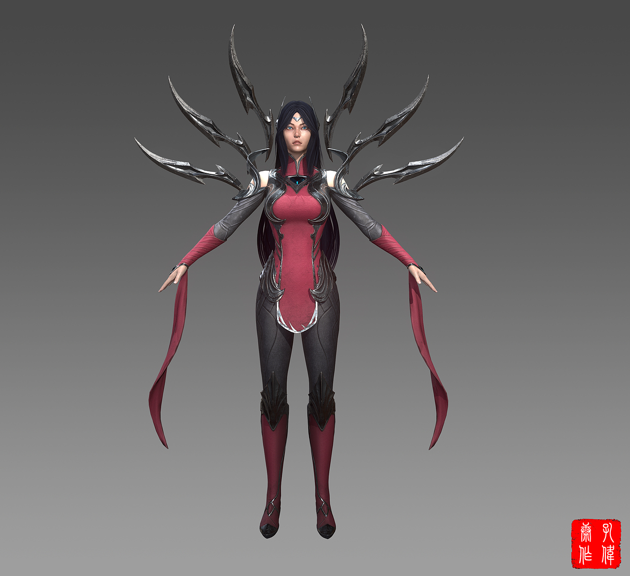 英雄联盟系列模型 刀锋舞者——艾瑞莉娅（图ZMjc4ODE3MDky） - 人物/生物 - 站酷设计师B站康不理鸭原创素材 - 站酷ZCOOL