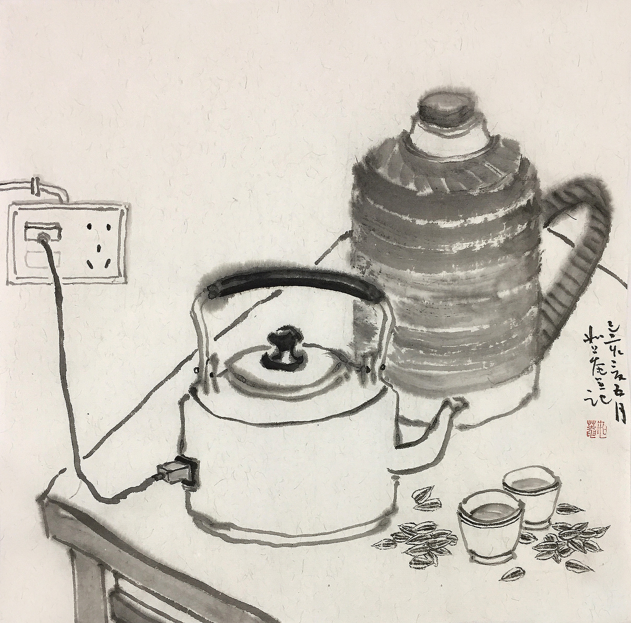 茶（图ZMTg5MjE5MTE2） - 绘画 - 站酷设计师寂照山房原创素材 - 站酷ZCOOL