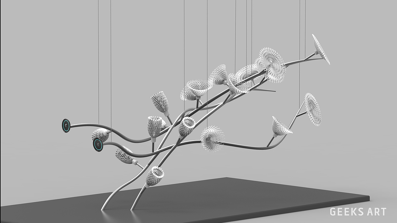 新媒体互动艺术装置：「花影 Flower Shadows」