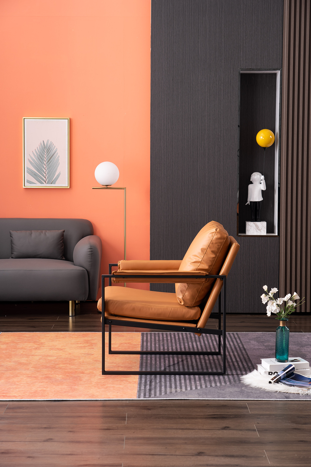 小户型必备单身公寓家具沙发极简北欧工业风科技布沙发