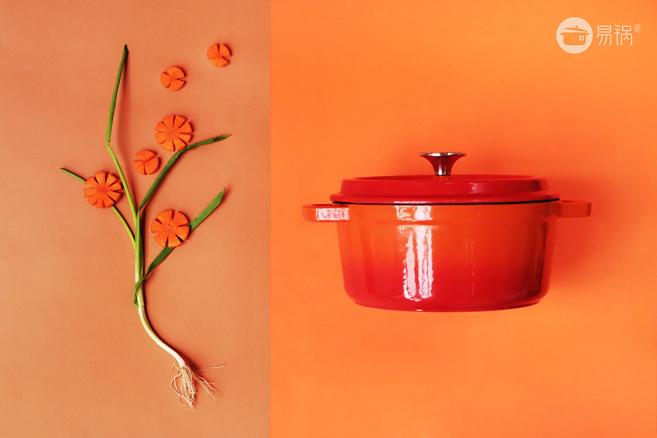 易锅美食溢彩流光系列经典橙色炖锅（图ZMTYzNTI1ODAw） - 产品摄影 - 站酷设计师whateverdu8原创素材 - 站酷ZCOOL