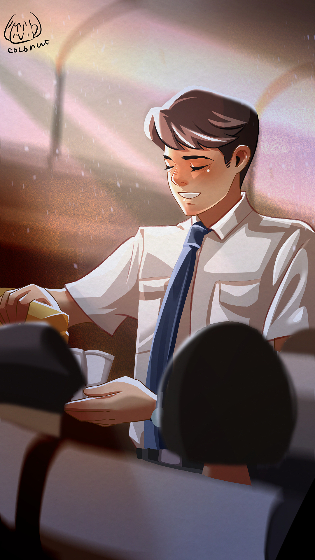 在地中海上空邂逅了帅气的空乘小哥哥