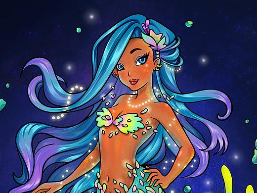 美人鱼（个人主页-ZNDIwMjExMzI=） - 创作习作 - 站酷设计师低产嘉s_one原创素材 - 站酷ZCOOL