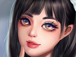 美少女人像绘制录屏