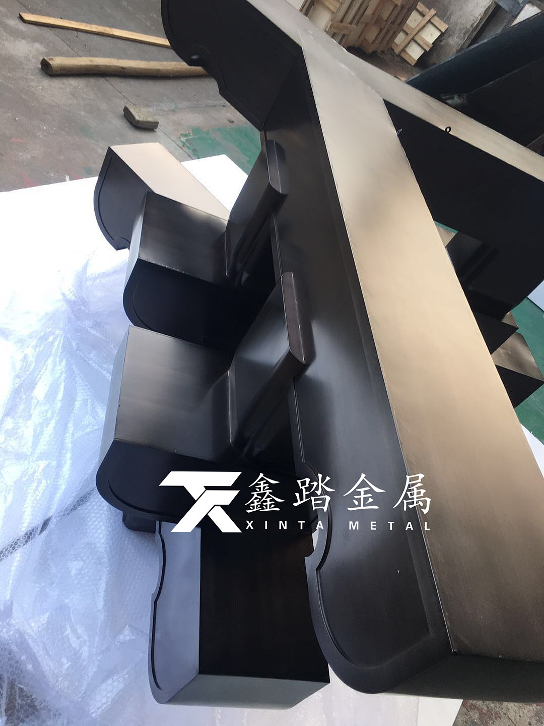 古建内檐不锈钢斗拱造形优美、壮观