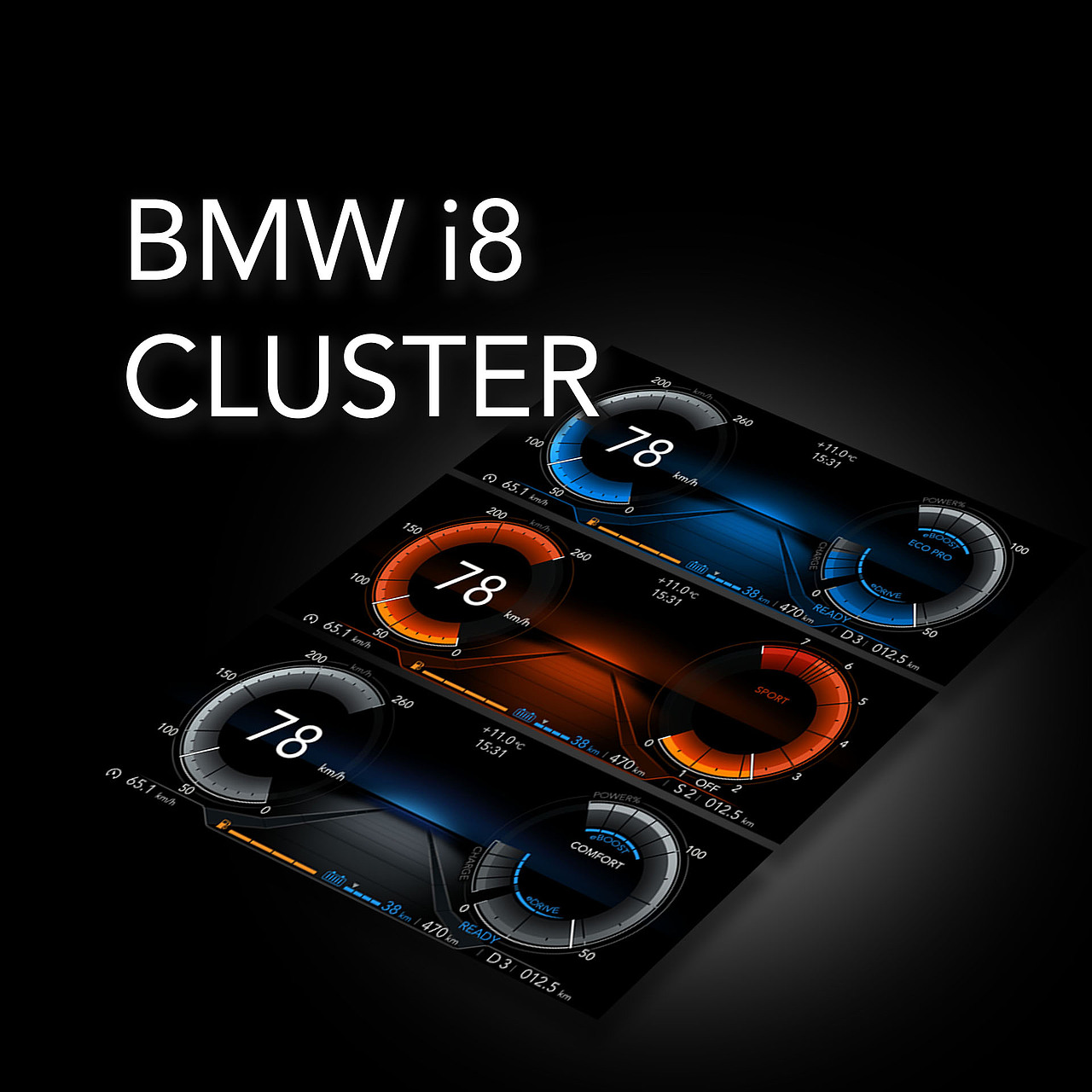 BMW i8 仪表盘(下)