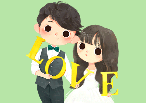 帮朋友画的结婚画册gif（图ZMjgwODcyMDA=） - 创作习作 - 站酷设计师晕妹纸原创素材 - 站酷ZCOOL