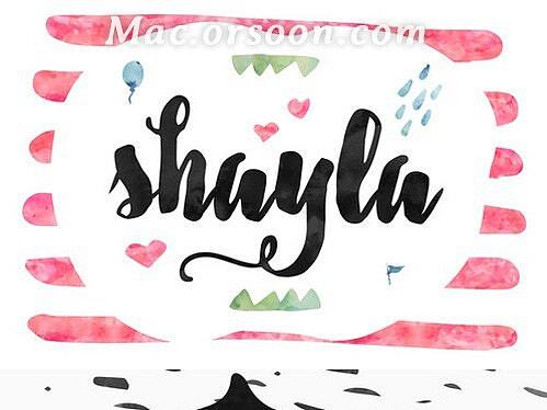 Shayla手绘艺术字体
