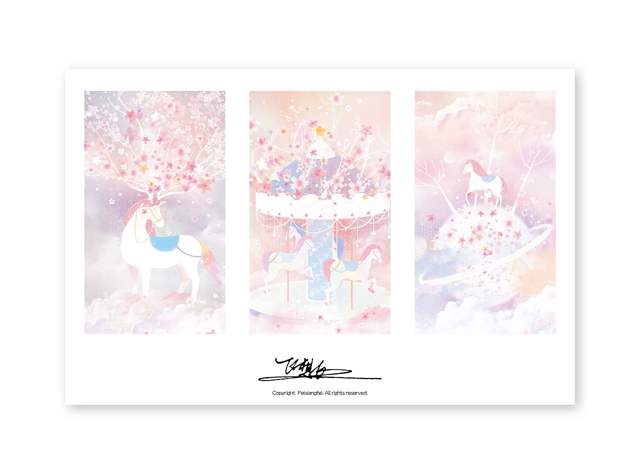 云散拾花（图ZMTg0NDQxNTg4） - 商业插画 - 站酷设计师飞想飞原创素材 - 站酷ZCOOL