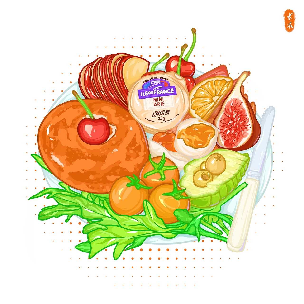 线稿风食物插画（图ZMzc2MDU5MjIw） - 商业插画 - 站酷设计师GraceUX原创素材 - 站酷ZCOOL