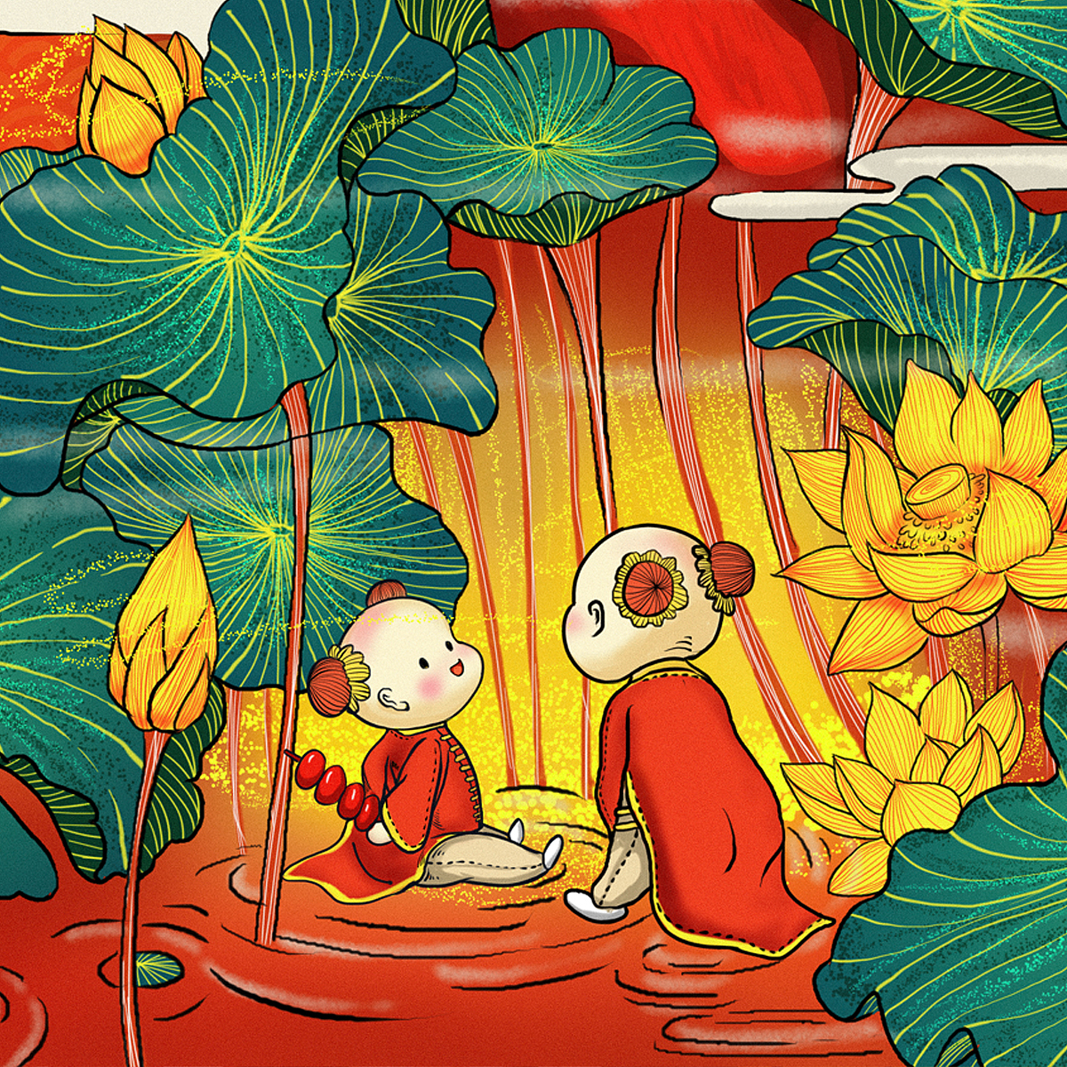 中国风猪年插画（图ZMTM3Mzc1ODc2） - 商业插画 - 站酷设计师林锦傑原创素材 - 站酷ZCOOL