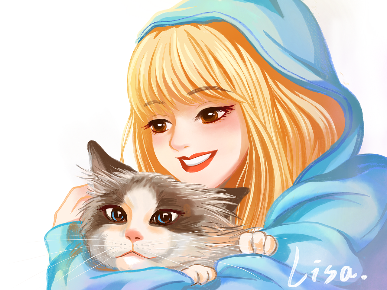 人物练习blackpink两只小可爱lisajennie